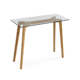 Consola Rectangular Nanga Versa 38x75x90 cm - Bambú y Cristal Templado Precio: 102.50000024. SKU: B1DHEK455K