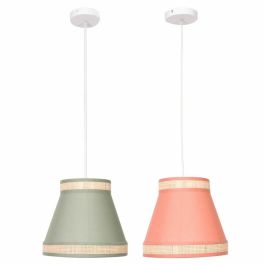 Lámpara de Techo DKD Home Decor 30 x 30 x 28 cm Natural Naranja Verde Ratán 28 x 28 x 28 cm 50 W (2 Unidades) Precio: 100.49999971. SKU: S3040031