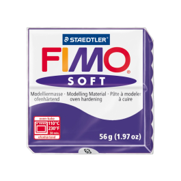Staedtler Pasta Fimo Soft 57 gr Color Violeta Oscuro - Pasta de modelar blanda y suave, fácil de mezclar, colores brillantes.