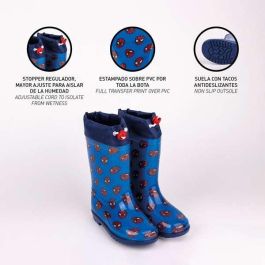 Cerdá t032 Botas de Lluvia de PVC Spiderman Azul para Niños - Calzado Impermeable Infantil Talla 32, Edad 5+