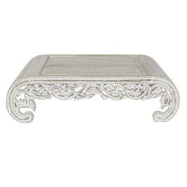 Mesita Auxiliar Indio DKD Home Decor Blanco 63.5 x 25.4 x 89 cm