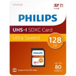 Philips FM12SD55B/00 Tarjeta MicroSDXC 128GB Clase 10 UHS-I U1 Velocidad 80 MB/s