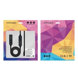 Nanocable 10.01.1312 Cable Alargador USB Tipo-C 3.2 Gen1 Activo con Amplificador USB-C Macho-Hembra, 10m Negro, 5 Gbps