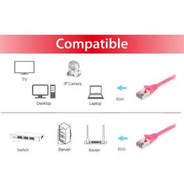 EQUIP 605580 Cable de Red Ethernet Cat6 S/FTP LSZH 1.00m Rosa