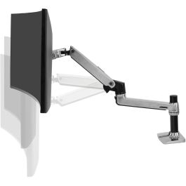 Ergotron LX Desk Mount LCD Arm para Monitor hasta 34" y 11.3 kg - Soporte de Escritorio Inclinable y Giratorio Negro