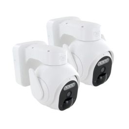 Cámaras para exterior - DIO CONNECTED HOME - Juego de 2 - Giratorias - Batería - 3 MP