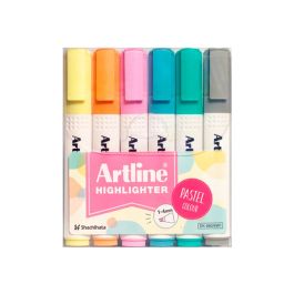 Rotulador Artline Fluorescente Ek-660 Colores Pastel Bolsa De 6 Unidades Colores Surtidos