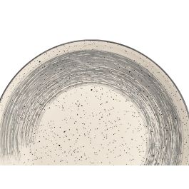 Vessia Vajilla 12 Piezas Patinada Gris y Blanco de Cerámica (Porcelana) (Set de 2)