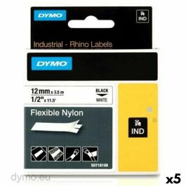 Cinta Laminada para Rotuladoras Rhino Dymo ID1-12 12 x 3,5 mm Negro Blanco Autoadhesivas (5 Unidades) Precio: 116.89000026. SKU: S8424209