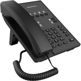 Fanvil H1-2 Teléfono IP para hotel, 2 líneas, Negro, Montaje Escritorio/Pared, Compatible con PoE