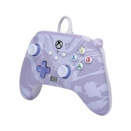 Power A Mando con Cable Mejorado XBGP0001-01 para Xbox Series X/S Remolino Lavanda, Diseño Ergonómico, Botones Asignables, Funciona con Xbox One y Windows 10/11