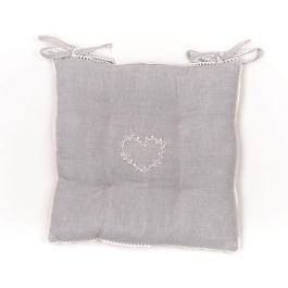 Asiento acolchado - HOY - CHARME - Chambray x Petite Broderie Constance - 40 x 40 cm Asiento acolchado - HOY - CHARME - Chambray x Petite Broderie Constance - 40 x 40 cm