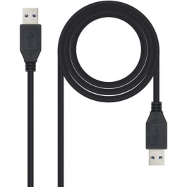 Cable USB 3.0 A a USB A NANOCABLE 10.01.1002-BK Negro 2 m Cable USB 3.0 A a USB A NANOCABLE 10.01.1002-BK Negro 2 m