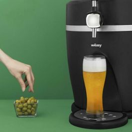 Weasy PINT568 Dispensador de cerveza 5L con sistema de refrigeración 3-6°C, 60W, compatible barriles Heineken y más, bandeja extraíble