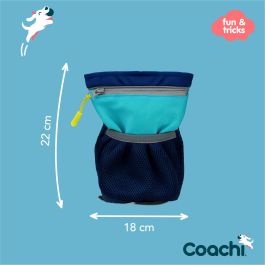 Coachi Bolsa de Adiestramiento y Recompensas Profesional para Perros y Cachorros - Amplia, Mosquetón, Forro Reversible, Azul Oscuro/Claro