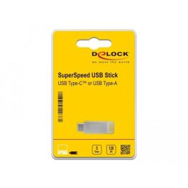 DeLOCK Memoria USB 3.2 Gen 1 USB-C + Tipo-A 128GB - Carcasa metálica