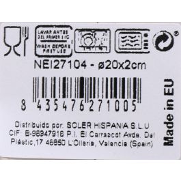 La Mediterranea Fuente Redonda Neira Nordic Ivor Ø20 cm (12 Unidades)