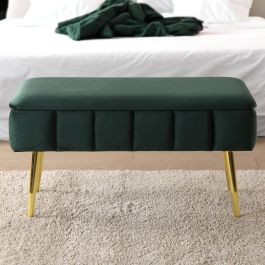 Versa Pie de Cama Sogno Verde 37.5x42x79.5 cm Versa Pie de Cama Sogno Verde 37.5x42x79.5 cm