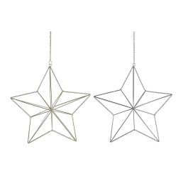 Decoracion Colgante Navidad Moderna DKD Home Decor Dorado Plateado 11 x 30 x 30 cm (2 Unidades) Precio: 15.99376548. SKU: B129X4WRYN