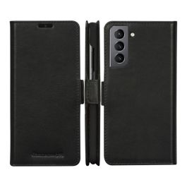 dbramante1928 Lynge - Funda cartera con cierre magnético de cuero negro para Samsung Galaxy S21+ 5G, con bolsillos para tarjetas