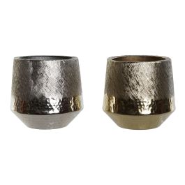 DKD Home Decor Centro Mesa Romantico Dorado Plateado Aluminio 19 x 20 x 19 cm (2 Unidades) Precio: 37.50000056. SKU: B1EMKAXNQM