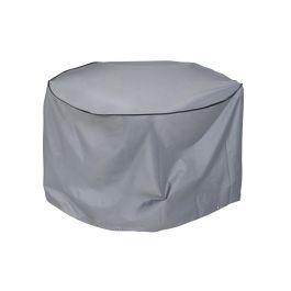 DKD Home Decor Funda Protectora de Poliéster para Mesa Redonda de Terraza y Jardín 600D Gris Oscuro 132x75x132 cm