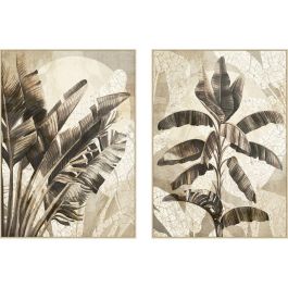 DKD Home Decor Cuadro Tropical con Palmeras Beige Blanco 143 x 103 cm (2 Unidades) Precio: 176.59000029. SKU: B19T3PC2CS
