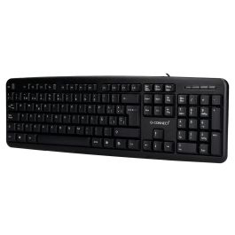 Teclado Q-Connect Con Cable 1,35 Mt Color Negro