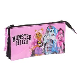 Bolso Escolar Portatodo Safta Triple Monster High 120x220x30 mm