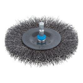 Wolfcraft 2102000 Cepillo de disco de alambre de acero Ø100x10mm vástago hexagonal