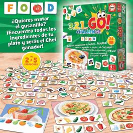Educa 19392 Juego de Mesa 3,2,1 Go Challenge - Food, juego de agudeza visual para encontrar ingredientes y completar platos, +6 años
