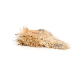 Gloria Renzo Rata - Juguete para Gato de Piel de Conejo Natural con Rabito de Cuero - 100% Natural, Plastic Free, Hecho en España
