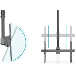 Digitus DEH 37"-70" 1TFT 1Gelenke - Soporte Universal de Techo para TV, 37-70 Pulgadas, 50kg, Acero Negro