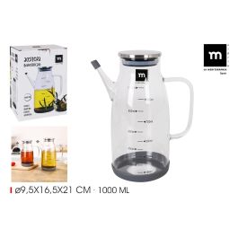 Aceitera de vidrio borosilicato con tapón de acero inoxidable 1000 ml - La Mediterranea (12 Unidades) Precio: 111.4999996. SKU: B1FKXXF5QK
