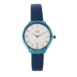 SAMI Reloj de señora extraplano en piel roja con fecha, 12 nos, referencia IP WR30