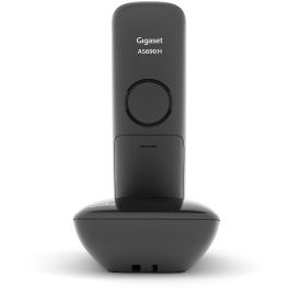 Gigaset AS690 Duo Teléfono DECT/analógico Inalámbrico, Altavoz, Identificador de Llamadas, Negro