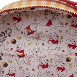 Loungefly Mochila Gingham Winnie the Pooh Disney, cuero vegano, detalles bordados y acolchados 17.5x25x10cm
