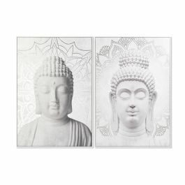 Cuadro Oriental DKD Home Decor Blanco Plateado 4.5 x 122.5 x 82.5 cm (2 Unidades) Precio: 123.50000036. SKU: S3028192