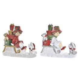 Figura Navidad Tradicional DKD Home Decor Rojo Blanco 7 x 12.5 x 14.5 cm (2 Unidades) Precio: 16.50000044. SKU: B1EVHS5FNG