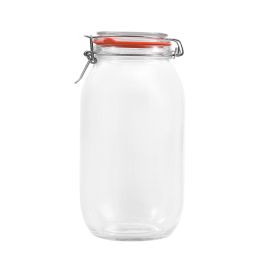 La Mediterranea Tarro Hermético de Vidrio con Cierre Clip, 2000 ml (6 Unidades)