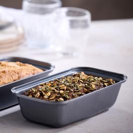 Day Molde Rectangular para Horno de Acero al Carbono con Revestimiento Cerámico Antiadherente 25.5x12x6 cm Gris Hasta 230°C