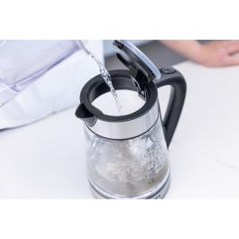 Edm Hervidor de Agua Eléctrico de Cristal y Acero Inoxidable, 1.7 L, 1850 - 2200 W