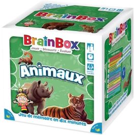 Asmodee ACD1695918163726 - Juego de Mesa BrainBox Animales. Juego de Observación y Memoria para 1 o más Jugadores, a partir de 8 años.