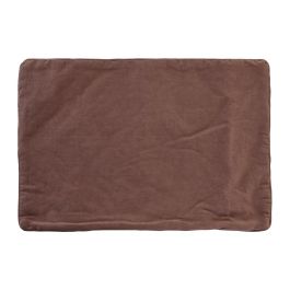 DKD Home Decor Funda de Cojín Marrón 60x40 cm de Poliéster con Patrón de Rombos y Cierre de Cremallera, Lavado en Seco.