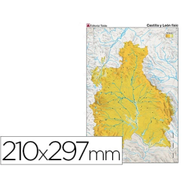 Teide Mapa mudo color Din A4 Castilla-León físico 210 x 297 mm 100 g/m² Precio: 24.49999968. SKU: B12M5HE8P2