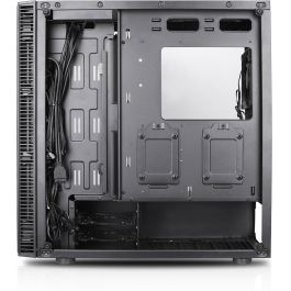 Cooltek CT VIER Midi Tower RGB Negro para PC ATX/micro ATX/Mini-ITX con Ventana Lateral de Vidrio y Ventiladores