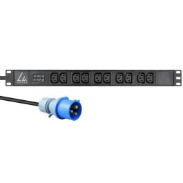 Lanview Regleta Rack 19" 1U, 10 tomas C13, Medidor AMP, Cable 3m, Enchufe CEE 16A, Montaje en Rack Precio: 63.50000019. SKU: B1AKB66XES