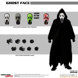 Mezco Toyz Ghost Face Scream Figura Articulada One:12 Collective 16 cm con Ropa de Tela y Múltiples Accesorios Mezco Toyz Ghost Face Scream Figura Articulada One:12 Collective 16 cm con Ropa de Tela y Múltiples Accesorios