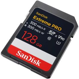 SanDisk SDSDXDM-128G-GN4IN Tarjeta de Memoria SDXC Extreme PRO 128 GB UHS-II U3 V90, 300 MB/s Lectura/Escritura