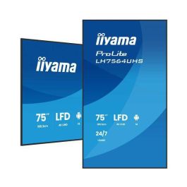 iiyama LH7564UHS-B1AG pantalla de señalización Pantalla plana para señalización digital 190,5 cm (75") Wifi 500 cd / m² 4K Ultra HD Negro Android 24/7